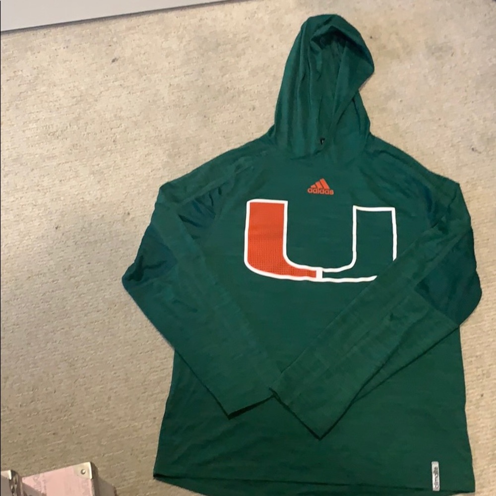 Adidas Miami Hurricanes Climalite Hoodie